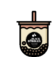 Black Bubbles Tea And Pastry By Kh Sticker - Black Bubbles Tea And Pastry By Kh Stickers