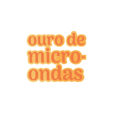 text logo design ouro de microondas