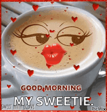 good morning kiss coffee
