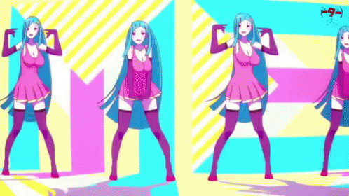 Anime Girls Dancing Gif Anime Kawaii Girls Dancing Animated Gifs - IMAGESEE