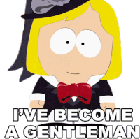 Ive Become A Gentleman Pip Sticker - Ive Become A Gentleman Pip South Park Stickers