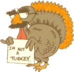 Tofurky Im Not A Turkey Sticker - Tofurky Im Not A Turkey Stickers