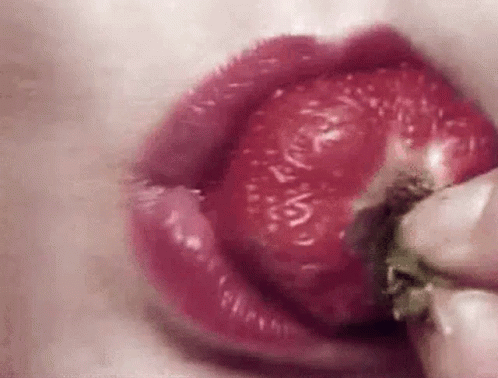 The perfect Lips Strawberry Sexy Animated GIF for your conversation. 