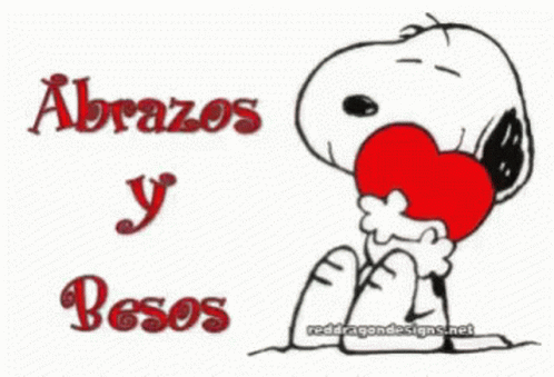 bendiciones,Buenas Noches,Abrazos Y Besos,snoopy,heart,love,gif,animated gi...