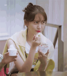 Yoona Yogurt GIF - Yoona Yogurt Yummy GIFs