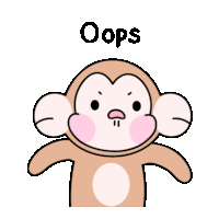 Monkey Animal Sticker - Monkey Animal Oops Stickers