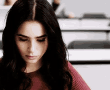 Lily Collins Beautiful GIF - Lily Collins Beautiful Look Up GIFs