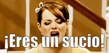 Emma Stone Asqueada GIF - Eres Un Sucio Asco Vomitar GIFs