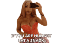if you are hungry eat a snack candy dress candies hungry selfie
