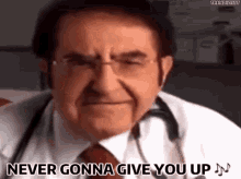 Never Gonna Give You Up Dr Now GIF - Never Gonna Give You Up Dr Now Singing GIFs