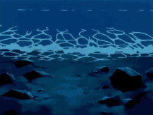 anime blue ocean sea
