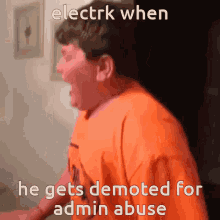 angry electrk demote cry kid