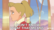 I Dont Know What That Means Adora GIF - I Dont Know What That Means Adora Shera And The Princesses Of Power GIFs