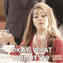 Okay What About It Real Housewives Of Salt Lake City GIF - Okay What About It Real Housewives Of Salt Lake City Why Do You Care GIFs