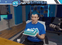 Nerd Smash Birthday Cake Smash GIF - Nerd Smash Birthday Cake Smash Cake Smash GIFs