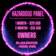 hazardous panel