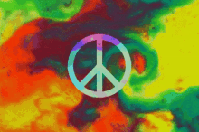 peace logo sing of peace unity colorful