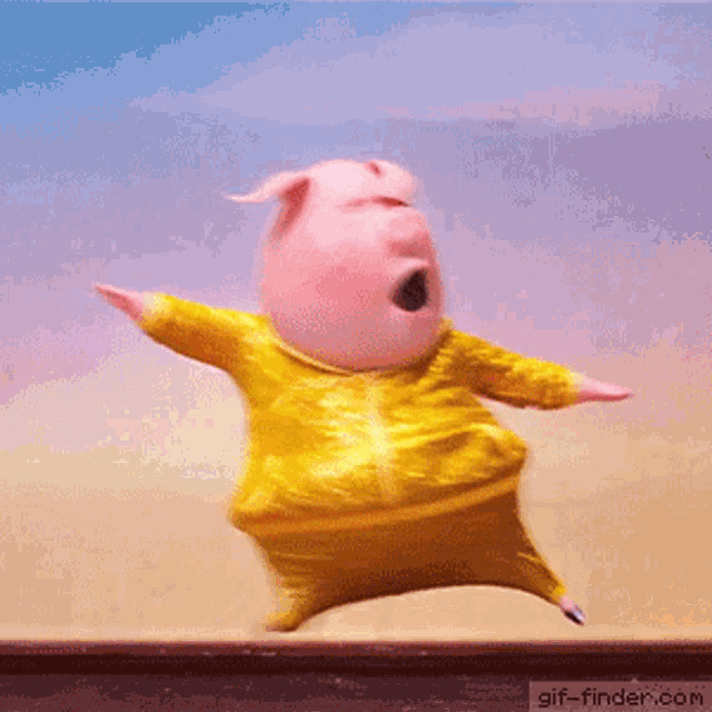 Dance Happy GIF - Dance Happy Pig - Discover &amp; Share GIFs