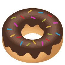 doughnut food joypixels dessert chocolate glaze