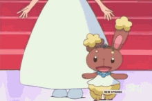 pokemon dawn buneary white dress anime