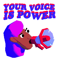 Your Voice Is Power Black Power Sticker - Your Voice Is Power Power Voice Stickers
