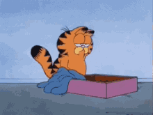 Garfield Tired GIF - Garfield Tired Monday GIFs