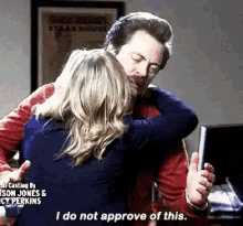 ron swanson parks and rec hug disapproved