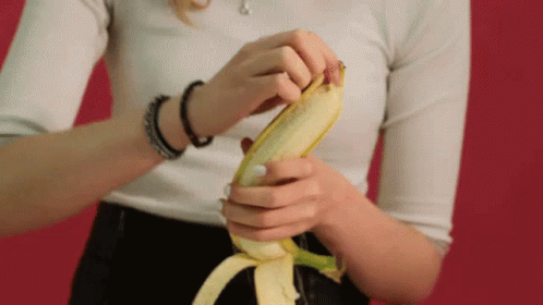 Peeling Bananas GIF.