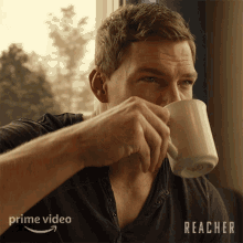 Drinking Coffee Jack Reacher GIF - Drinking Coffee Jack Reacher Alan Ritchson GIFs