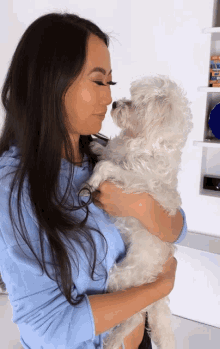 Kissing My Dog Kelly Mi Li GIF - Kissing My Dog Kelly Mi Li Bling Empire GIFs