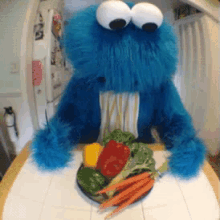 Me On A Diet GIF - Cookie Monster Vegetables Veggies GIFs