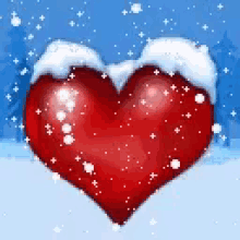 heart snow holidays winter love