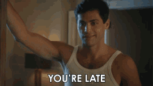Youre Late Scooter GIF - Youre Late Scooter Why Women Kill GIFs