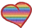 Heart Kidcore Sticker - Heart Kidcore Rainbow Heart Stickers