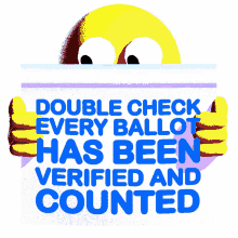 double check verified and counted count every vote verify every vote election2020