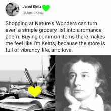 natures wonders grocery romance poem keats love