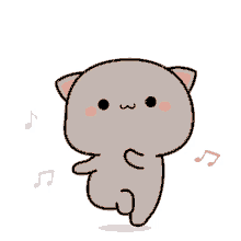 happy dancing cute cat delighted