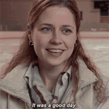 The Office Pam Beesly GIF - The Office Pam Beesly It Was A Good Day GIFs
