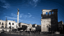 Puglia Lecce Italia Piazza Principale Obelisco Viaggiare Viaggi GIF - Italy Lecce Suqare GIFs