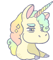 Unicorn Stares Supiciously Sticker - Sarcastic Soda Cake Unicorn Sparkling Eyes Stickers