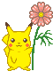 Pokemon Pikachu Sticker - Pokemon Pikachu Flower Stickers