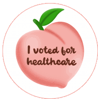 I Voted For Healthcare Healthy Sticker - I Voted For Healthcare Health Healthcare Stickers