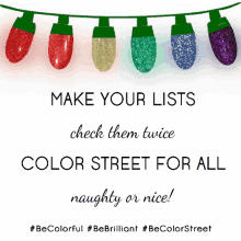 christmas manicure make your lists color street