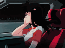 aesthetic anime anime girl cute car