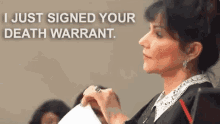 Signed Death Warrant GIF - Signed Death Warrant Judge Aquilina GIFs