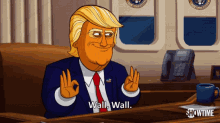 Wall Donald Trump GIF - Wall Donald Trump Our Cartoon President GIFs