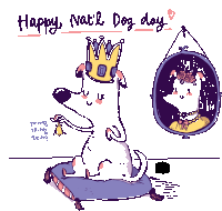 Happy Natl Dog Day Alicia Souza Sticker - Happy Natl Dog Day Alicia Souza हैप्पीनेशनलडॉग्सडे Stickers
