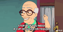Stop By If You Need A Cup Of Sugar Or Tequila GIF - Stop By If You Need A Cup Of Sugar Or Tequila Wave GIFs