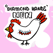 Diamond Hands Hen Veefriends GIF - Diamond Hands Hen Veefriends Stocks GIFs