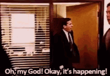 The Office Omg GIF - The Office Omg Its Happening GIFs